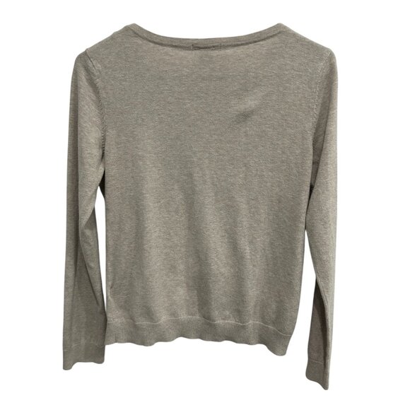 H&M Basic Beige Button-Up Long Sleeve Cardigan Sweater Sz Small Classic Layering - Picture 2 of 9